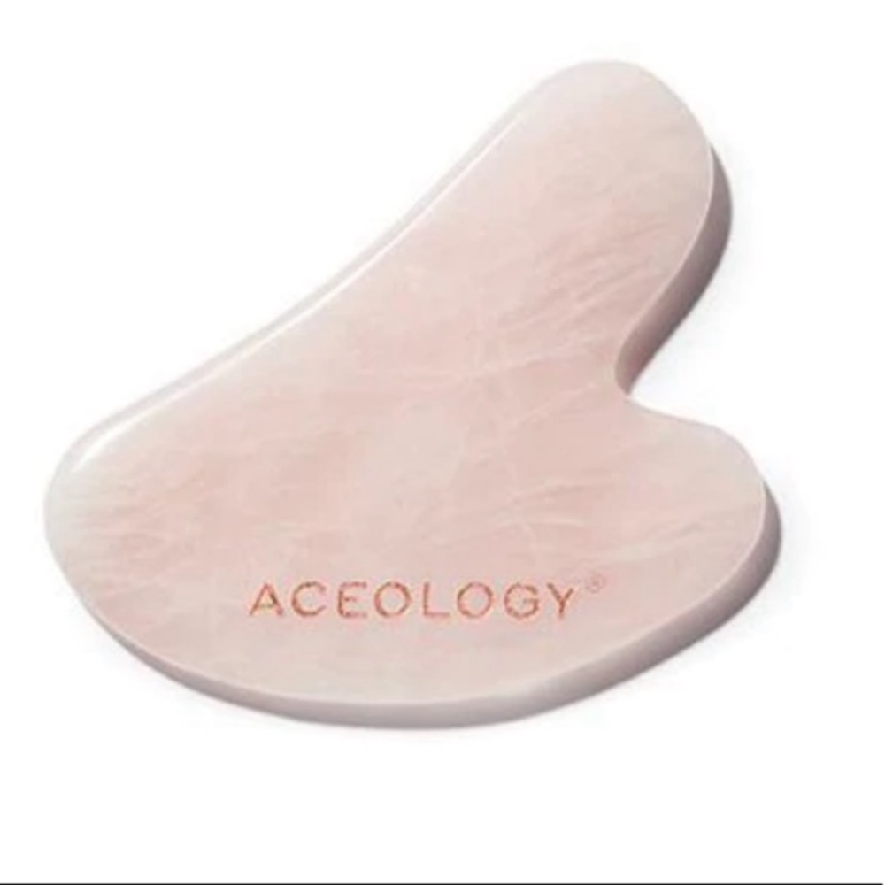 NIB Aceology Rose Quartz Gua Sha Facial Massager